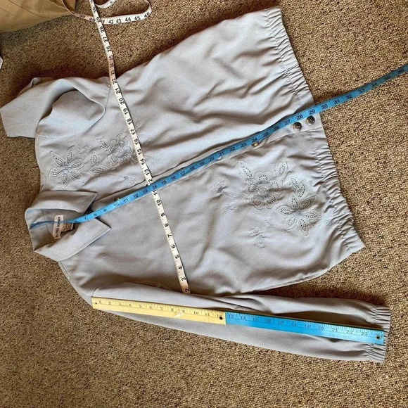 Alfred Dunner Beautiful Floral Embroidered Button Down Jacket Women Size 14 - Picture 3 of 6